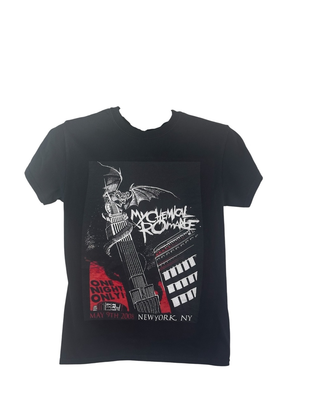 My Chemical Romance One Night Only 2008 New York Black Band Tee Small Emo
